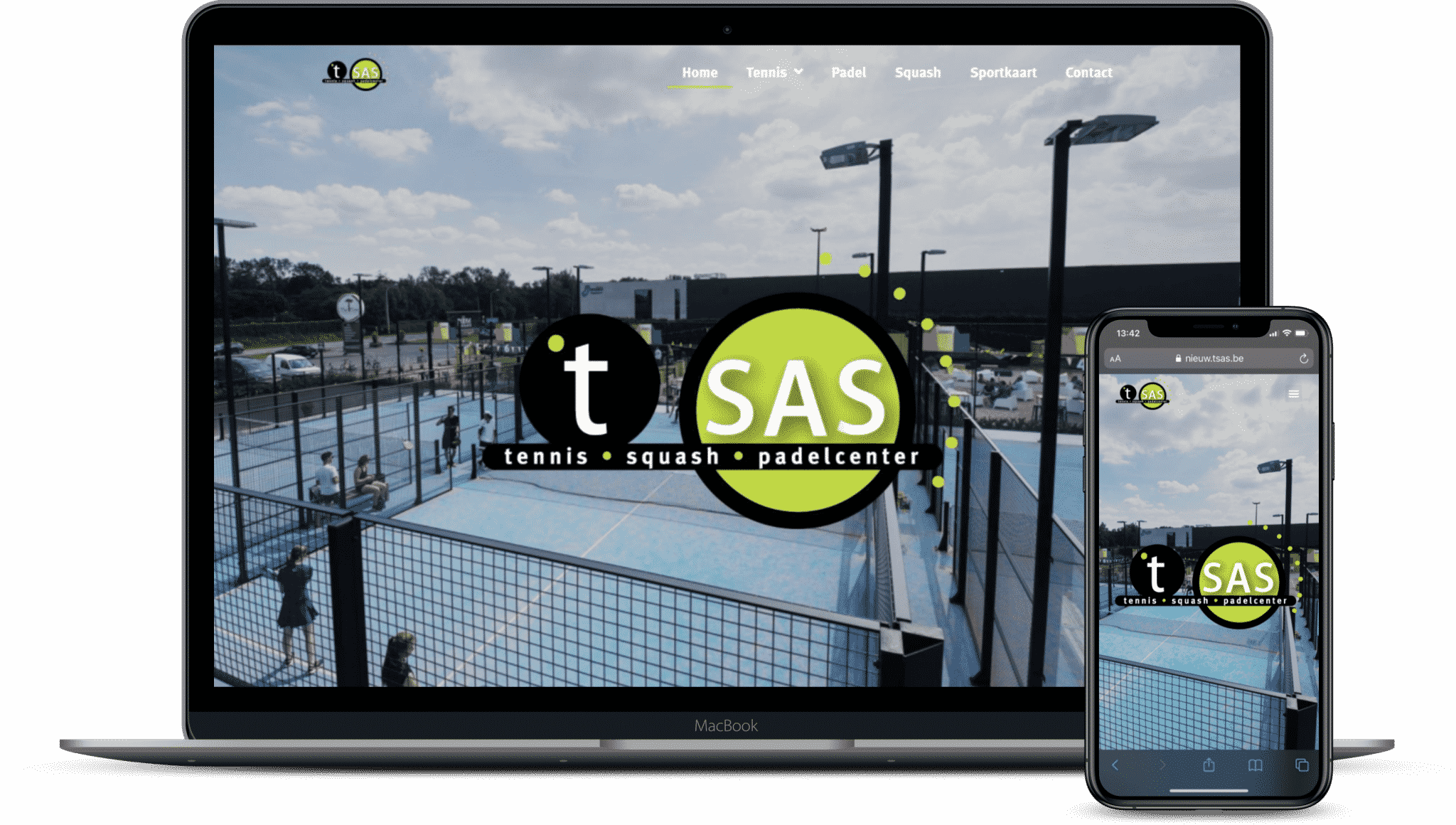 Website tennis 't Sas uit Lier