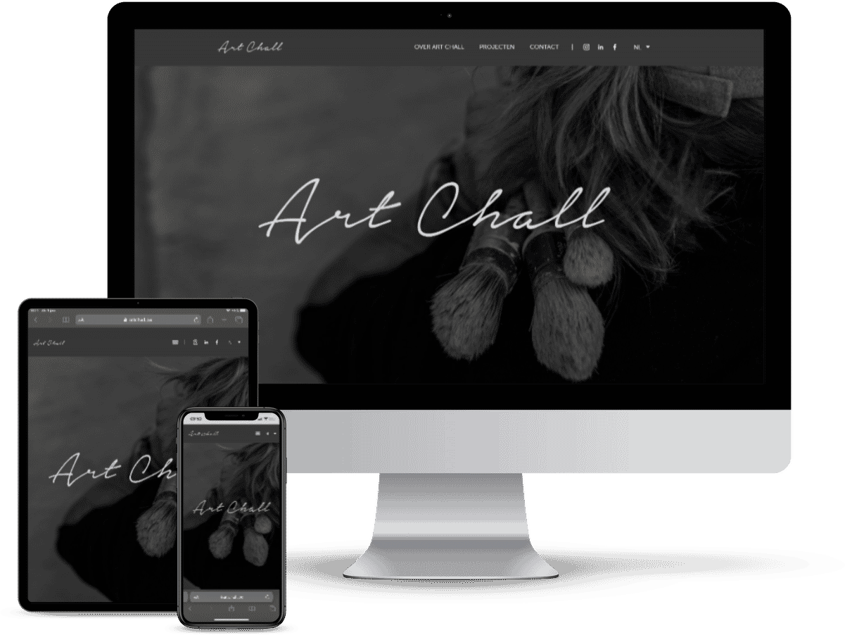 Webdesign voor Art Chall uit Herentals