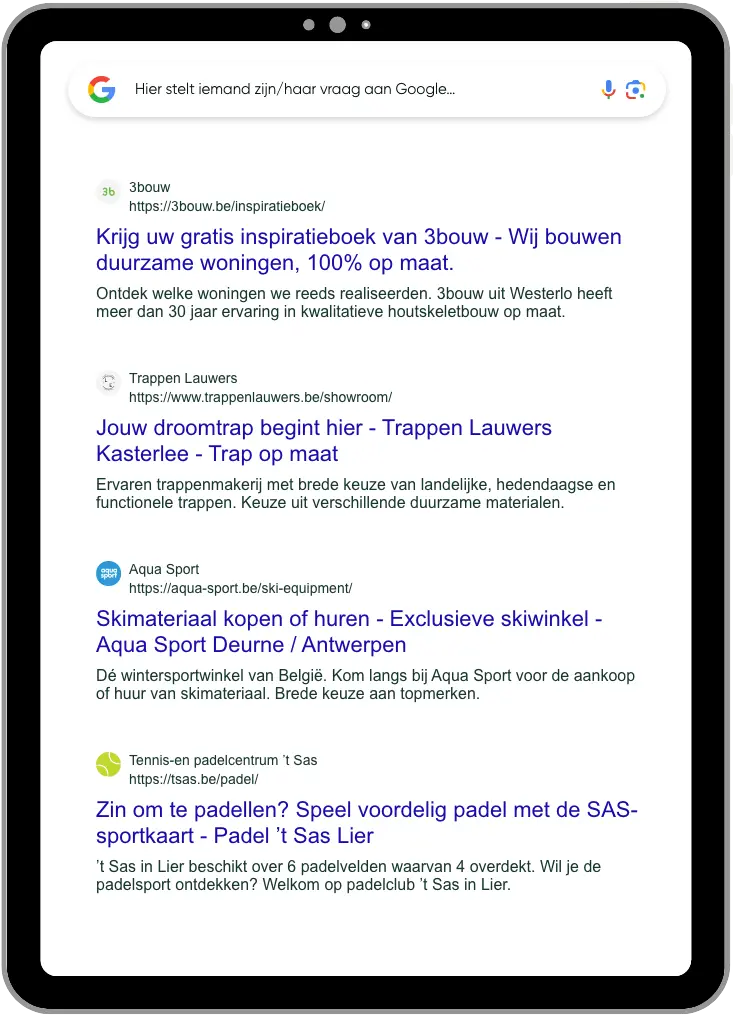 Google Ads voorbeelden (1)